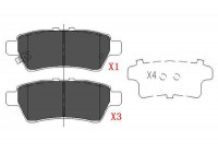 Kit de plaquettes de frein, frein à disque KBP-6575 Kavo parts