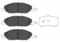 Kit de plaquettes de frein, frein à disque KBP-6578 Kavo parts