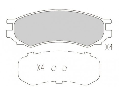 Kit de plaquettes de frein, frein à disque KBP-6595 Kavo parts