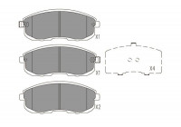 Kit de plaquettes de frein, frein à disque KBP-6596 Kavo parts