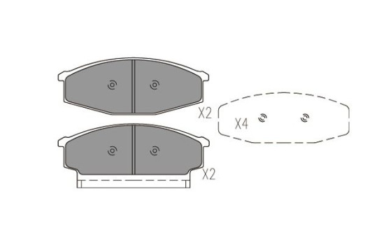 Kit de plaquettes de frein, frein à disque KBP-6600 Kavo parts