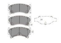 Kit de plaquettes de frein, frein à disque KBP-6605 Kavo parts