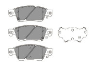 Kit de plaquettes de frein, frein à disque KBP-6617 Kavo parts