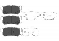 Kit de plaquettes de frein, frein à disque KBP-7501 Kavo parts