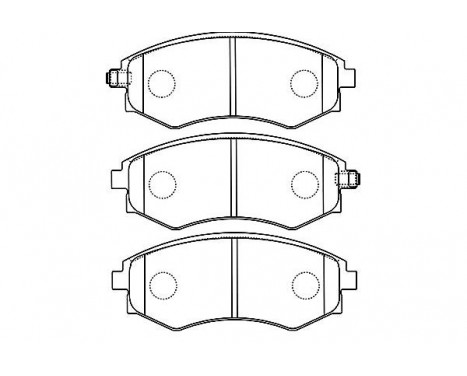 Kit de plaquettes de frein, frein à disque KBP-7508 Kavo parts