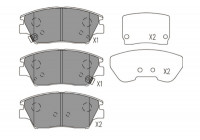 Kit de plaquettes de frein, frein à disque KBP-7510 Kavo parts