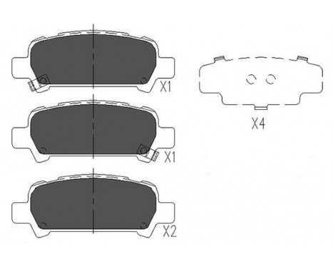 Kit de plaquettes de frein, frein à disque KBP-8002 Kavo parts