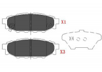 Kit de plaquettes de frein, frein à disque KBP-8005 Kavo parts