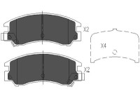 Kit de plaquettes de frein, frein à disque KBP-8008 Kavo parts