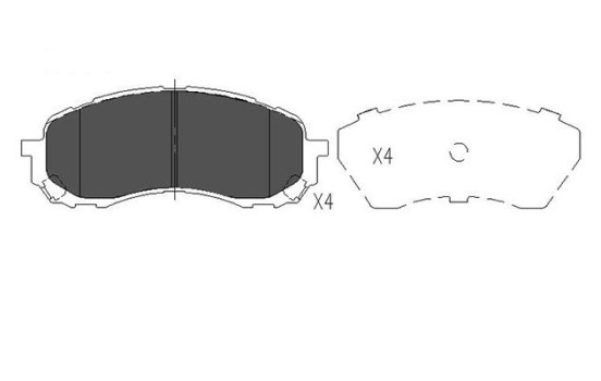Kit de plaquettes de frein, frein à disque KBP-8018 Kavo parts