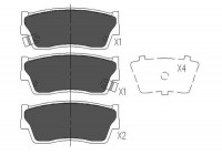 Kit de plaquettes de frein, frein à disque KBP-8503 Kavo parts