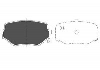 Kit de plaquettes de frein, frein à disque KBP-8506 Kavo parts