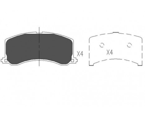 Kit de plaquettes de frein, frein à disque KBP-8517 Kavo parts