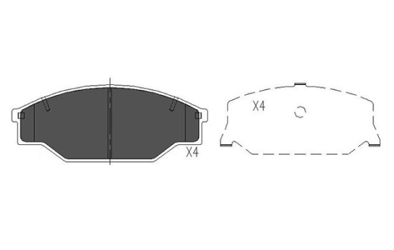 Kit de plaquettes de frein, frein à disque KBP-9001 Kavo parts