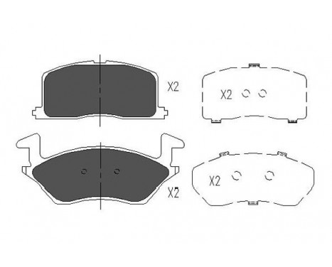 Kit de plaquettes de frein, frein à disque KBP-9003 Kavo parts