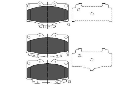 Kit de plaquettes de frein, frein à disque KBP-9004 Kavo parts