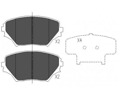 Kit de plaquettes de frein, frein à disque KBP-9011 Kavo parts