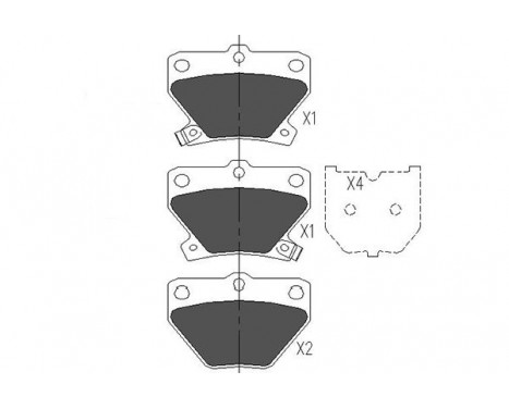 Kit de plaquettes de frein, frein à disque KBP-9013 Kavo parts