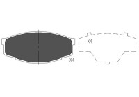 Kit de plaquettes de frein, frein à disque KBP-9032 Kavo parts