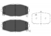 Kit de plaquettes de frein, frein à disque KBP-9034 Kavo parts