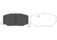 Kit de plaquettes de frein, frein à disque KBP-9036 Kavo parts