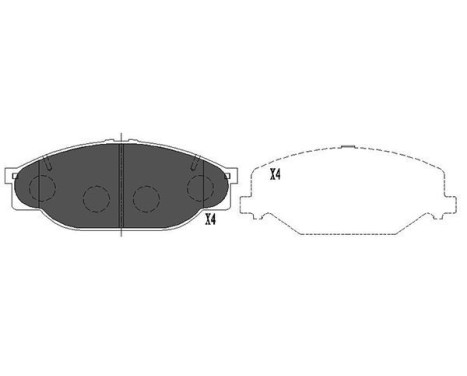 Kit de plaquettes de frein, frein à disque KBP-9039 Kavo parts, Image 2