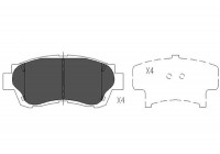 Kit de plaquettes de frein, frein à disque KBP-9042 Kavo parts