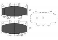 Kit de plaquettes de frein, frein à disque KBP-9043 Kavo parts