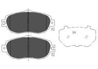 Kit de plaquettes de frein, frein à disque KBP-9046 Kavo parts