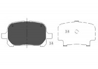 Kit de plaquettes de frein, frein à disque KBP-9051 Kavo parts