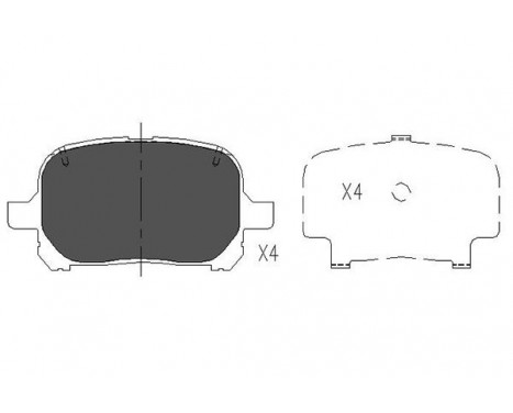 Kit de plaquettes de frein, frein à disque KBP-9051 Kavo parts