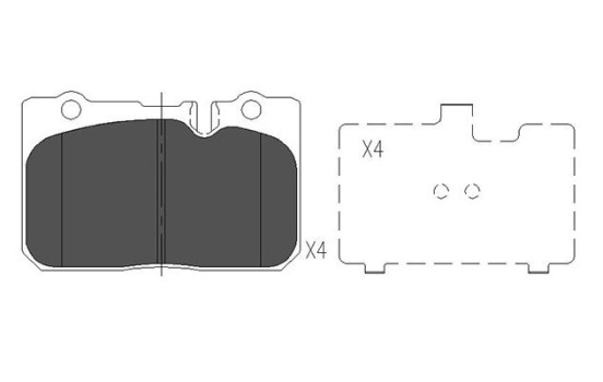 Kit de plaquettes de frein, frein à disque KBP-9053 Kavo parts