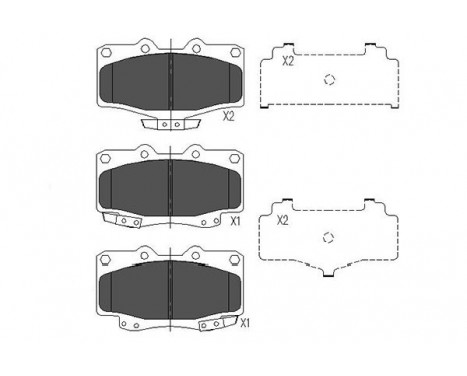 Kit de plaquettes de frein, frein à disque KBP-9054 Kavo parts