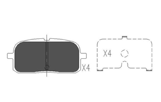 Kit de plaquettes de frein, frein à disque KBP-9061 Kavo parts