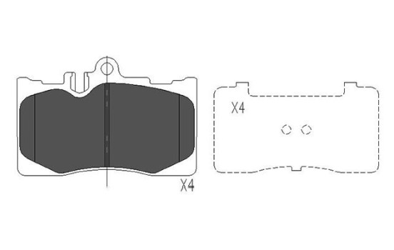 Kit de plaquettes de frein, frein à disque KBP-9071 Kavo parts