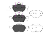 Kit de plaquettes de frein, frein à disque KBP-9075 Kavo parts