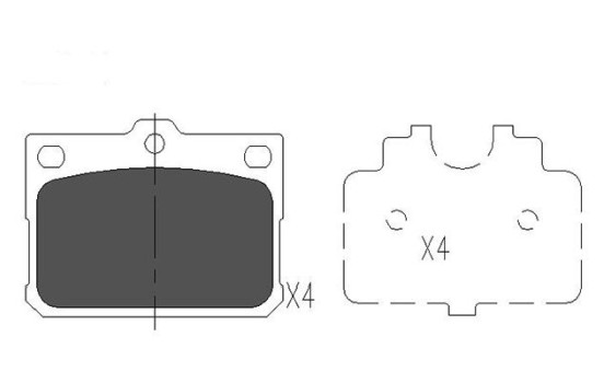 Kit de plaquettes de frein, frein à disque KBP-9081 Kavo parts