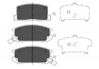 Kit de plaquettes de frein, frein à disque KBP-9082 Kavo parts