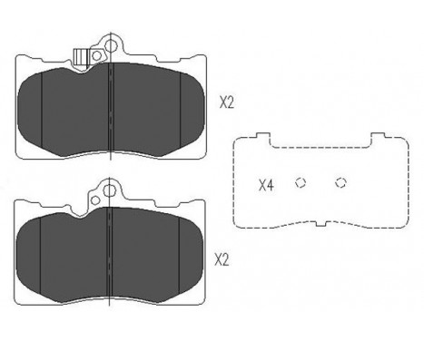 Kit de plaquettes de frein, frein à disque KBP-9085 Kavo parts