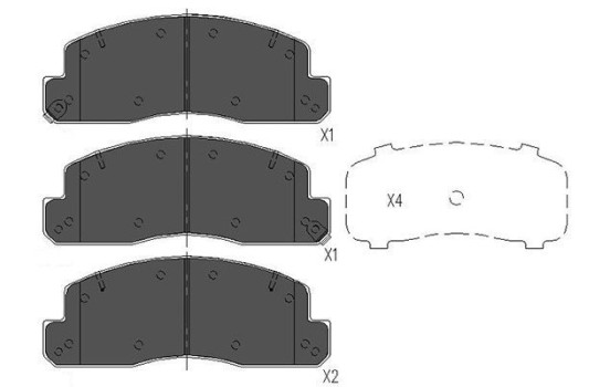 Kit de plaquettes de frein, frein à disque KBP-9088 Kavo parts, Image 2