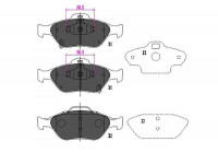 Kit de plaquettes de frein, frein à disque KBP-9091 Kavo parts