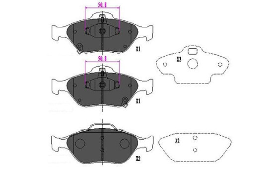 Kit de plaquettes de frein, frein à disque KBP-9091 Kavo parts