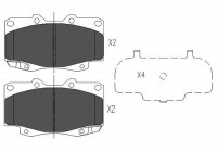 Kit de plaquettes de frein, frein à disque KBP-9096 Kavo parts
