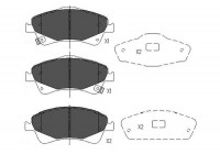 Kit de plaquettes de frein, frein à disque KBP-9103 Kavo parts
