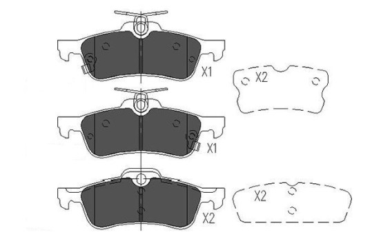 Kit de plaquettes de frein, frein à disque KBP-9106 Kavo parts, Image 2
