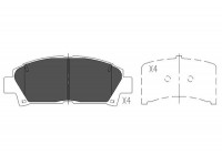Kit de plaquettes de frein, frein à disque KBP-9110 Kavo parts