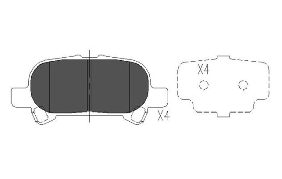 Kit de plaquettes de frein, frein à disque KBP-9119 Kavo parts