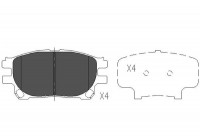 Kit de plaquettes de frein, frein à disque KBP-9121 Kavo parts