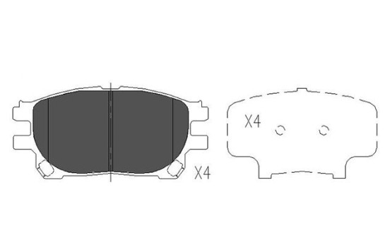 Kit de plaquettes de frein, frein à disque KBP-9121 Kavo parts
