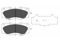 Kit de plaquettes de frein, frein à disque KBP-9133 Kavo parts
